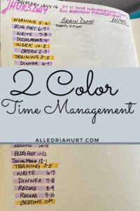 Pinterest Pin for 2 Color Time Management